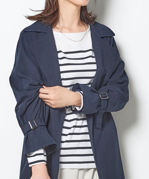 le.coeur blanc（ルクールブラン）の「ニュアンスショートトレンチコート（トレンチコート・レディース・モカ/ネイビー・36/38）」の10枚目の写真