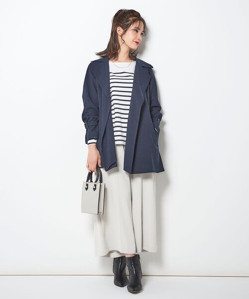 le.coeur blanc（ルクールブラン）の「ニュアンスショートトレンチコート（トレンチコート・レディース・モカ/ネイビー・36/38）」の16枚目の写真