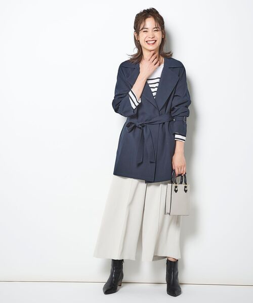 le.coeur blanc（ルクールブラン）の「ニュアンスショートトレンチコート（トレンチコート・レディース・モカ/ネイビー・36/38）」の20枚目の写真