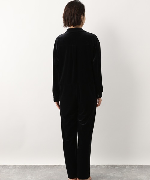A part by（アパートバイ）の「【e/rm】ストレッチベロアオールインワン　238303（つなぎ/オールインワン・レディース・グリーン系その他5/ブラック・FREE）」の11枚目の写真