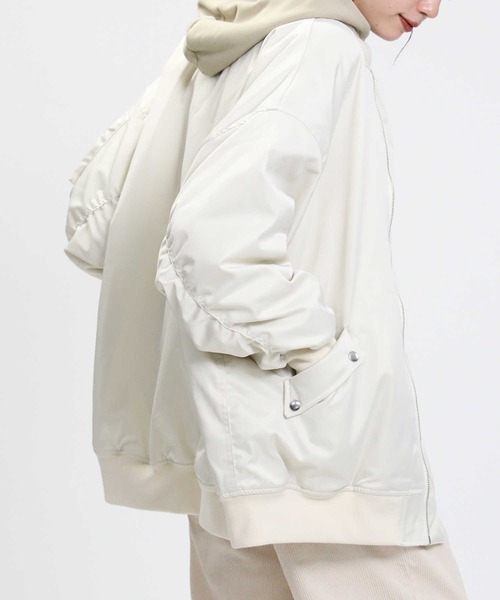 HONEYSUCKLE ROSE（ハニーサックルローズ）の「【HONEYSUCKLE ROSE】リバーシブルＭＡ－１（MA-1・レディース・オリーブ/ブラック/オフホワイト・M/L）」の11枚目の写真