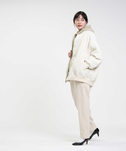 HONEYSUCKLE ROSE（ハニーサックルローズ）の「【HONEYSUCKLE ROSE】リバーシブルＭＡ－１（MA-1・レディース・オリーブ/ブラック/オフホワイト・M/L）」の12枚目の写真