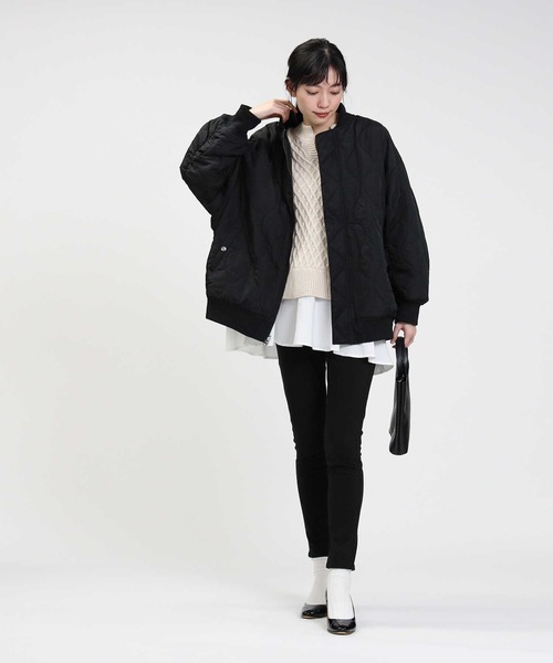 HONEYSUCKLE ROSE（ハニーサックルローズ）の「【HONEYSUCKLE ROSE】リバーシブルＭＡ－１（MA-1・レディース・オリーブ/ブラック/オフホワイト・M/L）」の18枚目の写真