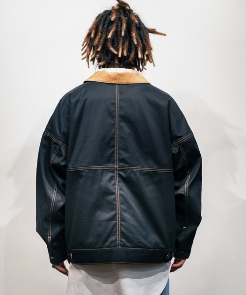 NineMicrophones（ナインマイクロフォンズ）の「COVERALL SHIRT（ブルゾン・メンズ・アイボリー/ブラック・MEDIUM/LARGE/X-LARGE）」の3枚目の写真