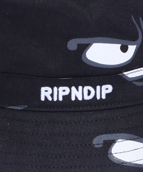 RIPNDIP（リップンディップ）の「RIPNDIP/リップンディップ All Eyez Embroidered Logo Bucket Hat バケットハット プリント ストリート（ハット・メンズ・ブラック・ONE SIZE）」の2枚目の写真