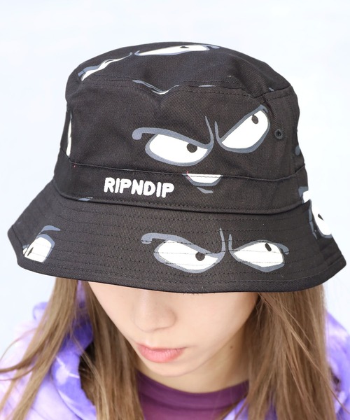 RIPNDIP（リップンディップ）の「RIPNDIP/リップンディップ All Eyez Embroidered Logo Bucket Hat バケットハット プリント ストリート（ハット・メンズ・ブラック・ONE SIZE）」の13枚目の写真