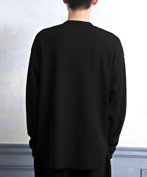 LUXSTYLE(ラグスタイル)の「ワッフルクルーネックロンT(Tシャツ/カットソー・メンズ・ブラック/ネイビー/チャコール/グレー/ホワイト・XL/L/M)」の21枚目の写真