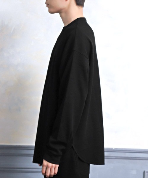 LUXSTYLE(ラグスタイル)の「ワッフルクルーネックロンT(Tシャツ/カットソー・メンズ・ブラック/ネイビー/チャコール/グレー/ホワイト・XL/L/M)」の22枚目の写真