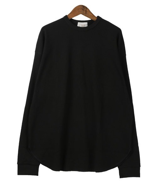 LUXSTYLE(ラグスタイル)の「ワッフルクルーネックロンT(Tシャツ/カットソー・メンズ・ブラック/ネイビー/チャコール/グレー/ホワイト・XL/L/M)」の8枚目の写真
