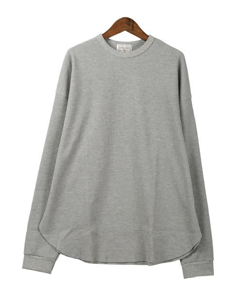 LUXSTYLE(ラグスタイル)の「ワッフルクルーネックロンT(Tシャツ/カットソー・メンズ・ブラック/ネイビー/チャコール/グレー/ホワイト・XL/L/M)」の10枚目の写真
