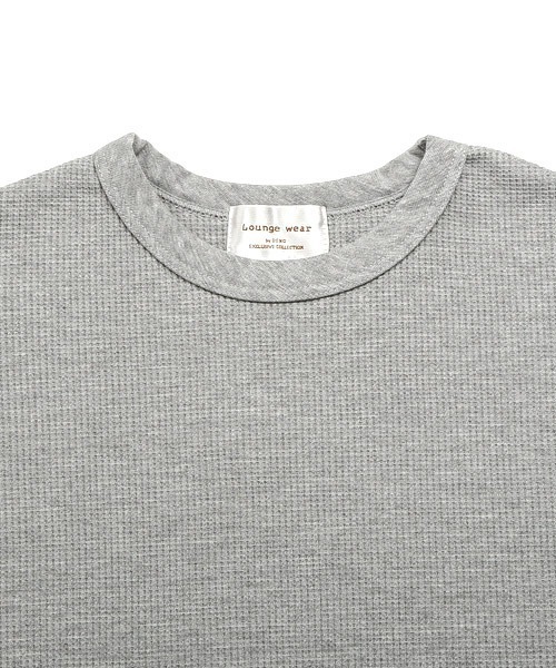 LUXSTYLE(ラグスタイル)の「ワッフルクルーネックロンT(Tシャツ/カットソー・メンズ・ブラック/ネイビー/チャコール/グレー/ホワイト・XL/L/M)」の17枚目の写真