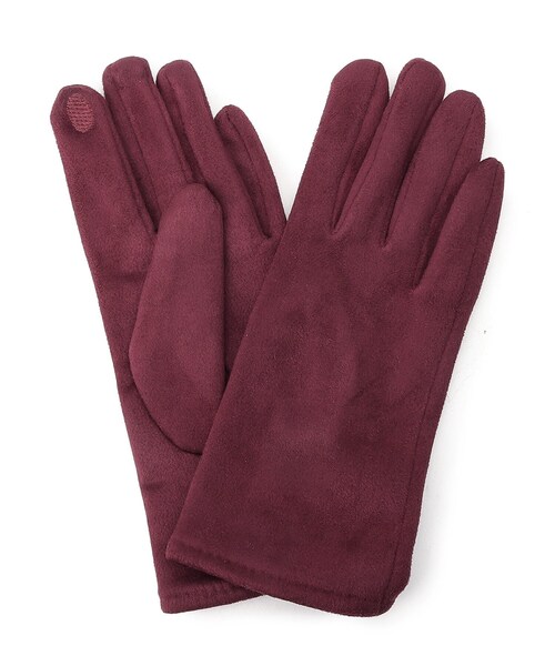 DRESKIP（ドレスキップ）の「◆フェイクスエードシンプルグローブ（手袋・レディース・ブラック/ベージュ/ワインレッド/ブラウン系その他・00）」の4枚目の写真