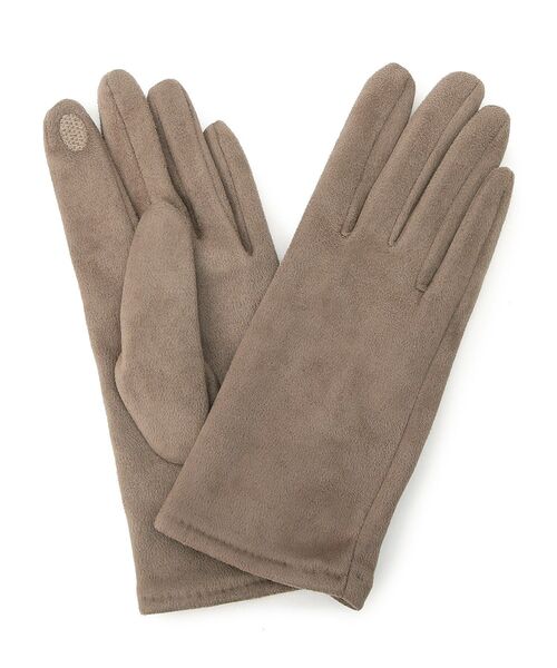 DRESKIP（ドレスキップ）の「◆フェイクスエードシンプルグローブ（手袋・レディース・ブラック/ベージュ/ワインレッド/ブラウン系その他・00）」の6枚目の写真