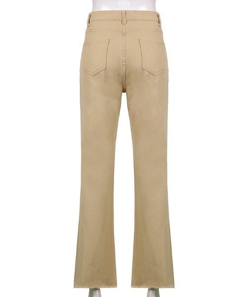 Opinion korean town（オピニオン コリアン タウン）の「HWフレアデニム（デニムパンツ・レディース・ブラック/ベージュ/ブラウン・S/M/L）」の19枚目の写真