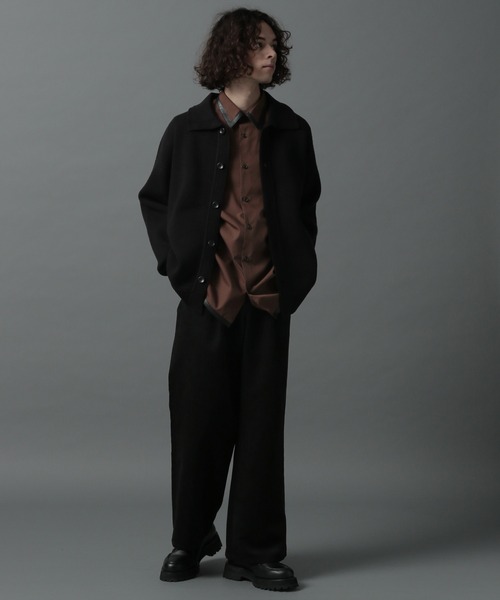 HARE（ハレ）の「2WAYニットカーディガン(HARE)（ニット/セーター・メンズ・ブラック/オフホワイト/ライトベージュ・SMALL/MEDIUM）」の6枚目の写真