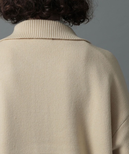 HARE（ハレ）の「2WAYニットカーディガン(HARE)（ニット/セーター・メンズ・ブラック/オフホワイト/ライトベージュ・SMALL/MEDIUM）」の16枚目の写真