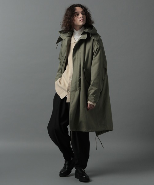 HARE（ハレ）の「2WAYニットカーディガン(HARE)（ニット/セーター・メンズ・ブラック/オフホワイト/ライトベージュ・SMALL/MEDIUM）」の21枚目の写真