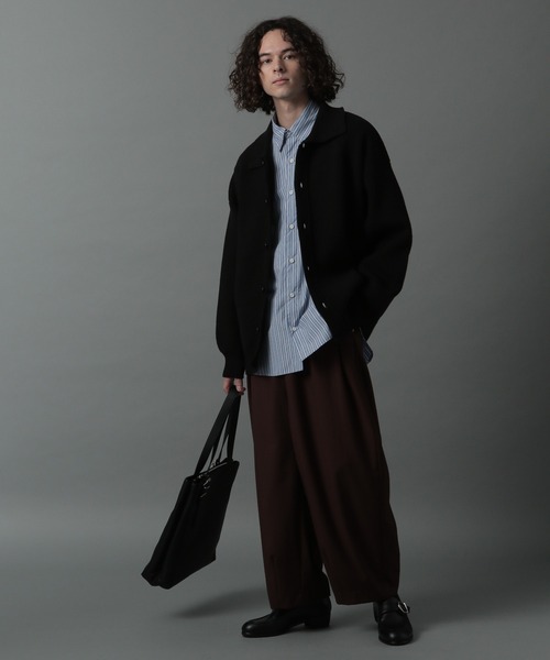 HARE（ハレ）の「2WAYニットカーディガン(HARE)（ニット/セーター・メンズ・ブラック/オフホワイト/ライトベージュ・SMALL/MEDIUM）」の20枚目の写真