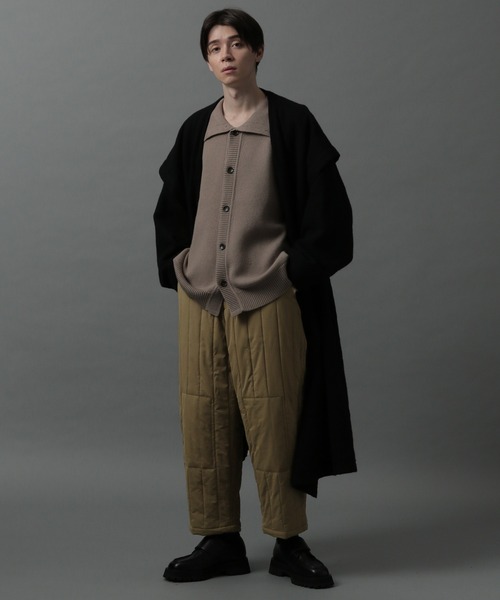 HARE（ハレ）の「2WAYニットカーディガン(HARE)（ニット/セーター・メンズ・ブラック/オフホワイト/ライトベージュ・SMALL/MEDIUM）」の19枚目の写真