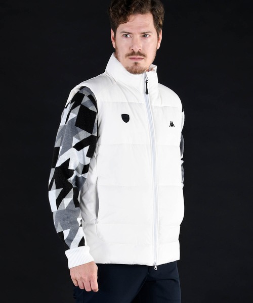 Kappa(カッパ)の「Kappa(カッパ)GOLF 【MENS】パデットベスト(ベスト・メンズ・オリーブ/ダークネイビー/ホワイト・L/XL/M)」の2枚目の写真