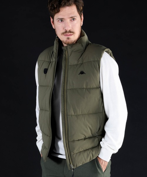 Kappa(カッパ)の「Kappa(カッパ)GOLF 【MENS】パデットベスト(ベスト・メンズ・オリーブ/ダークネイビー/ホワイト・L/XL/M)」の1枚目の写真