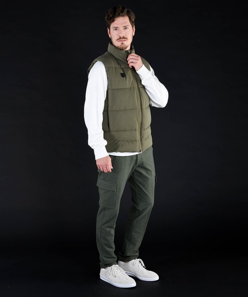 Kappa(カッパ)の「Kappa(カッパ)GOLF 【MENS】パデットベスト(ベスト・メンズ・オリーブ/ダークネイビー/ホワイト・L/XL/M)」の14枚目の写真