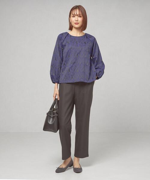 THE STATION STORE(ザ ステーション ストア)の「<closet story(クローゼットストーリー)>ジャカード ラグラン プルオーバー ブラウス(シャツ/ブラウス・レディース・ブラック/ロイヤルブルー・FREE)」の7枚目の写真