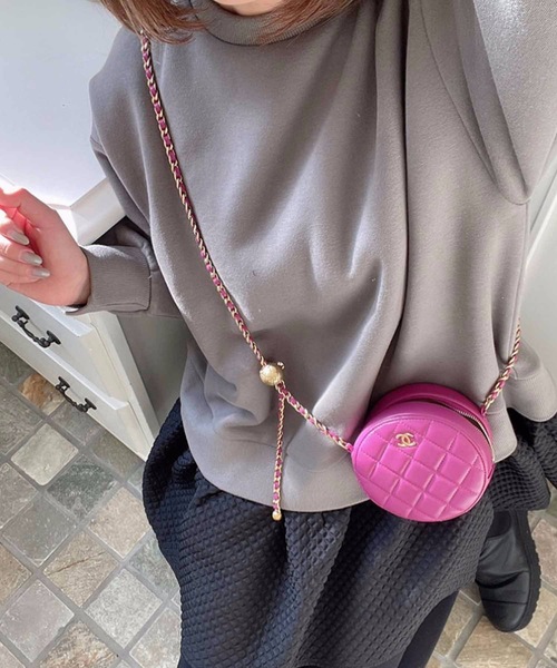 M y u（ミュー）の「Aライン裾フリルドッキングトップス（スウェット・レディース・ブラック/ブラウン/アイボリー/ネイビー/グレー/カーキ・FREE）」の12枚目の写真