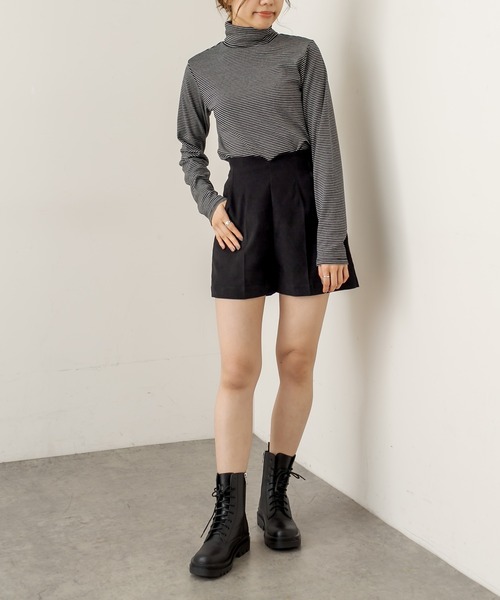 OLIVE des OLIVE（オリーブデオリーブ）の「美脚ショートパンツ（その他パンツ・レディース・ブラック/ベージュ/オフホワイト・FREE）」の6枚目の写真