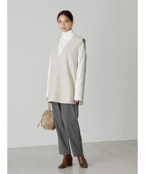 AMERICAN HOLIC(アメリカンホリック)の「Vネックポケット付きベスト(ベスト・レディース・ベージュ・M/L)」の21枚目の写真