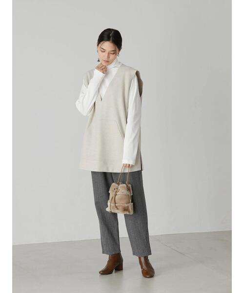 AMERICAN HOLIC(アメリカンホリック)の「Vネックポケット付きベスト(ベスト・レディース・ベージュ・M/L)」の20枚目の写真