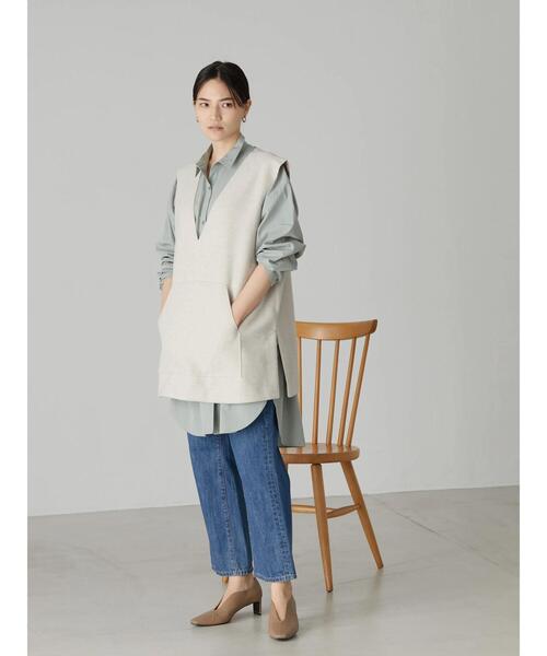 AMERICAN HOLIC(アメリカンホリック)の「Vネックポケット付きベスト(ベスト・レディース・ベージュ・M/L)」の17枚目の写真