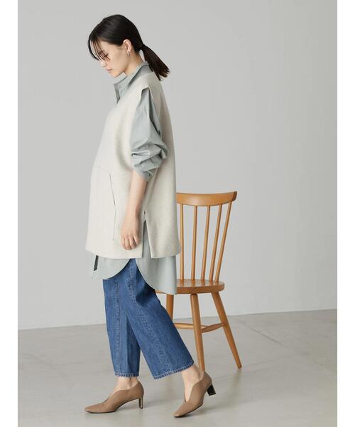 AMERICAN HOLIC(アメリカンホリック)の「Vネックポケット付きベスト(ベスト・レディース・ベージュ・M/L)」の16枚目の写真