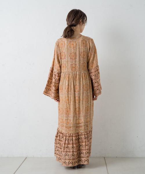 Kastane(カスタネ)の「ボヘラティアードワンピース(ワンピース・レディース・パープル/イエロー・FREE)」の15枚目の写真