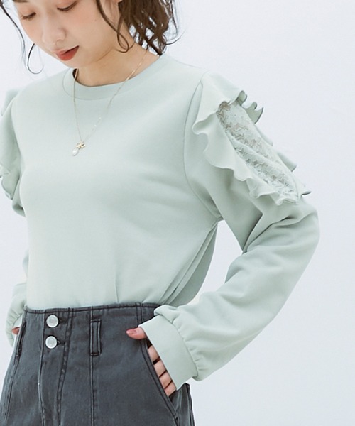 Honeys（ハニーズ）の「肩フリルトップス（Tシャツ/カットソー）」 - WEAR