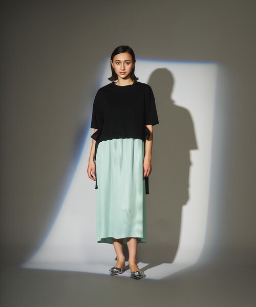 GRACE CLASS（グレースクラス）の「プリーツコンビTeeワンピース（ワンピース・レディース・ネイビー/ミント・36）」の20枚目の写真