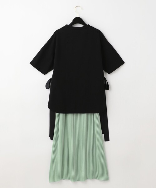 GRACE CLASS（グレースクラス）の「プリーツコンビTeeワンピース（ワンピース・レディース・ネイビー/ミント・36）」の9枚目の写真