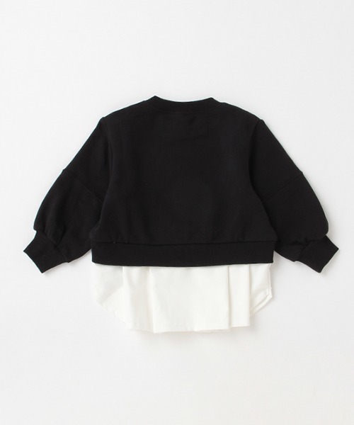 petit main（プティマイン）の「【リンク】裾シャツショート丈トレーナー（スウェット・キッズ・ピンク/ベージュ/ブラック・80ｃｍ/90cm/100cm/110cm/120cm/130cm）」の8枚目の写真