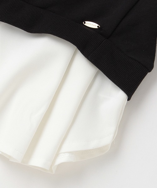 petit main（プティマイン）の「【リンク】裾シャツショート丈トレーナー（スウェット・キッズ・ピンク/ベージュ/ブラック・80ｃｍ/90cm/100cm/110cm/120cm/130cm）」の11枚目の写真