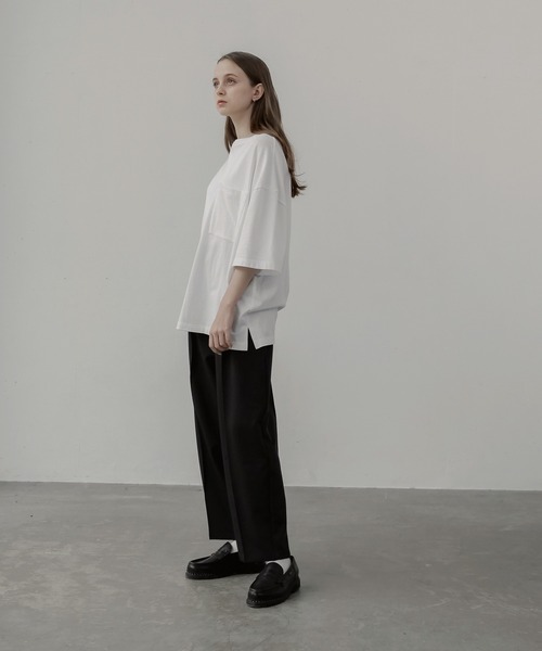 remer(リメール)の「loose Relax pocket Tee / ルーズリラックスポケットTee(Tシャツ/カットソー・メンズ・ホワイト/ブラック/ダークブルー/グレイッシュベージュ・SMALL/MEDIUM/LARGE)」の5枚目の写真