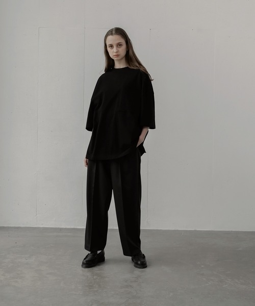 remer(リメール)の「loose Relax pocket Tee / ルーズリラックスポケットTee(Tシャツ/カットソー・メンズ・ホワイト/ブラック/ダークブルー/グレイッシュベージュ・SMALL/MEDIUM/LARGE)」の16枚目の写真