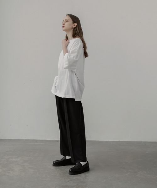 remer(リメール)の「loose Relax pocket Tee / ルーズリラックスポケットTee(Tシャツ/カットソー・メンズ・ホワイト/ブラック/ダークブルー/グレイッシュベージュ・SMALL/MEDIUM/LARGE)」の6枚目の写真