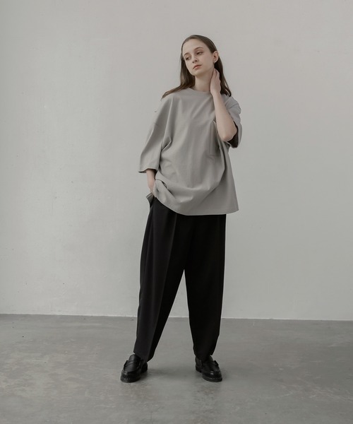 remer(リメール)の「loose Relax pocket Tee / ルーズリラックスポケットTee(Tシャツ/カットソー・メンズ・ホワイト/ブラック/ダークブルー/グレイッシュベージュ・SMALL/MEDIUM/LARGE)」の18枚目の写真