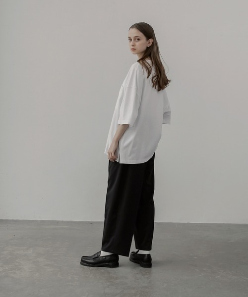 remer(リメール)の「loose Relax pocket Tee / ルーズリラックスポケットTee(Tシャツ/カットソー・メンズ・ホワイト/ブラック/ダークブルー/グレイッシュベージュ・SMALL/MEDIUM/LARGE)」の7枚目の写真