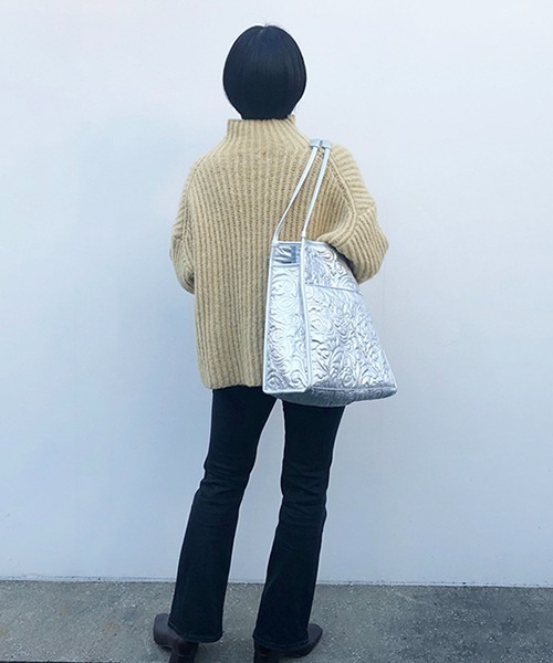 CONTROL FREAK / CTFK（コントロールフリーク）の「CONTROL FREAK(コントロールフリーク)ペイズリーキルトトート（トートバッグ・レディース・ブラック/シルバー/ブルー/アイボリー/ベージュ/グレー・FREE）」の8枚目の写真