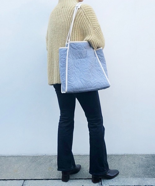 CONTROL FREAK / CTFK（コントロールフリーク）の「CONTROL FREAK(コントロールフリーク)ペイズリーキルトトート（トートバッグ・レディース・ブラック/シルバー/ブルー/アイボリー/ベージュ/グレー・FREE）」の16枚目の写真