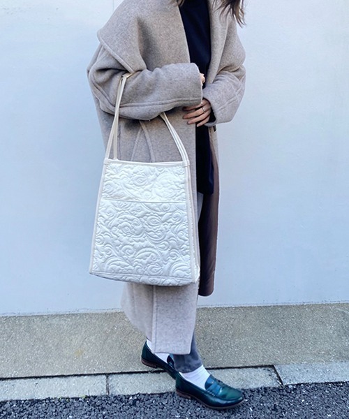 CONTROL FREAK / CTFK（コントロールフリーク）の「CONTROL FREAK(コントロールフリーク)ペイズリーキルトトート（トートバッグ・レディース・ブラック/シルバー/ブルー/アイボリー/ベージュ/グレー・FREE）」の17枚目の写真