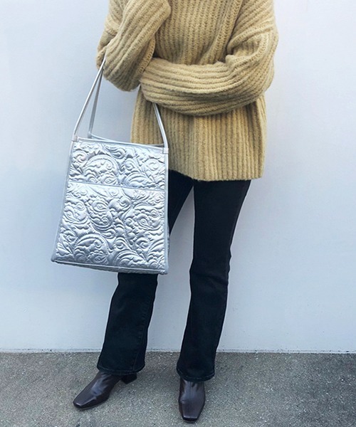 CONTROL FREAK / CTFK（コントロールフリーク）の「CONTROL FREAK(コントロールフリーク)ペイズリーキルトトート（トートバッグ・レディース・ブラック/シルバー/ブルー/アイボリー/ベージュ/グレー・FREE）」の10枚目の写真