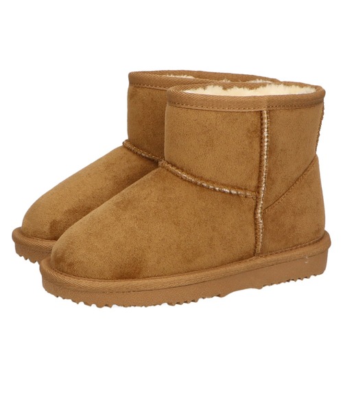 ORiental TRaffic（オリエンタルトラフィック）の「切替ムートンブーツ K-133（ブーツ・キッズ・ピンク/キャメル/ブラック/グレー・15.0cm/17.0cm/19.0cm/16.0cm/18.0cm/20.0cm）」の5枚目の写真