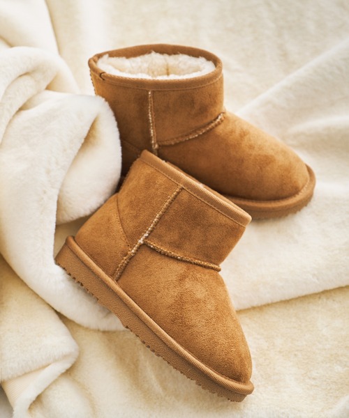 ORiental TRaffic（オリエンタルトラフィック）の「切替ムートンブーツ K-133（ブーツ・キッズ・ピンク/キャメル/ブラック/グレー・15.0cm/17.0cm/19.0cm/16.0cm/18.0cm/20.0cm）」の17枚目の写真